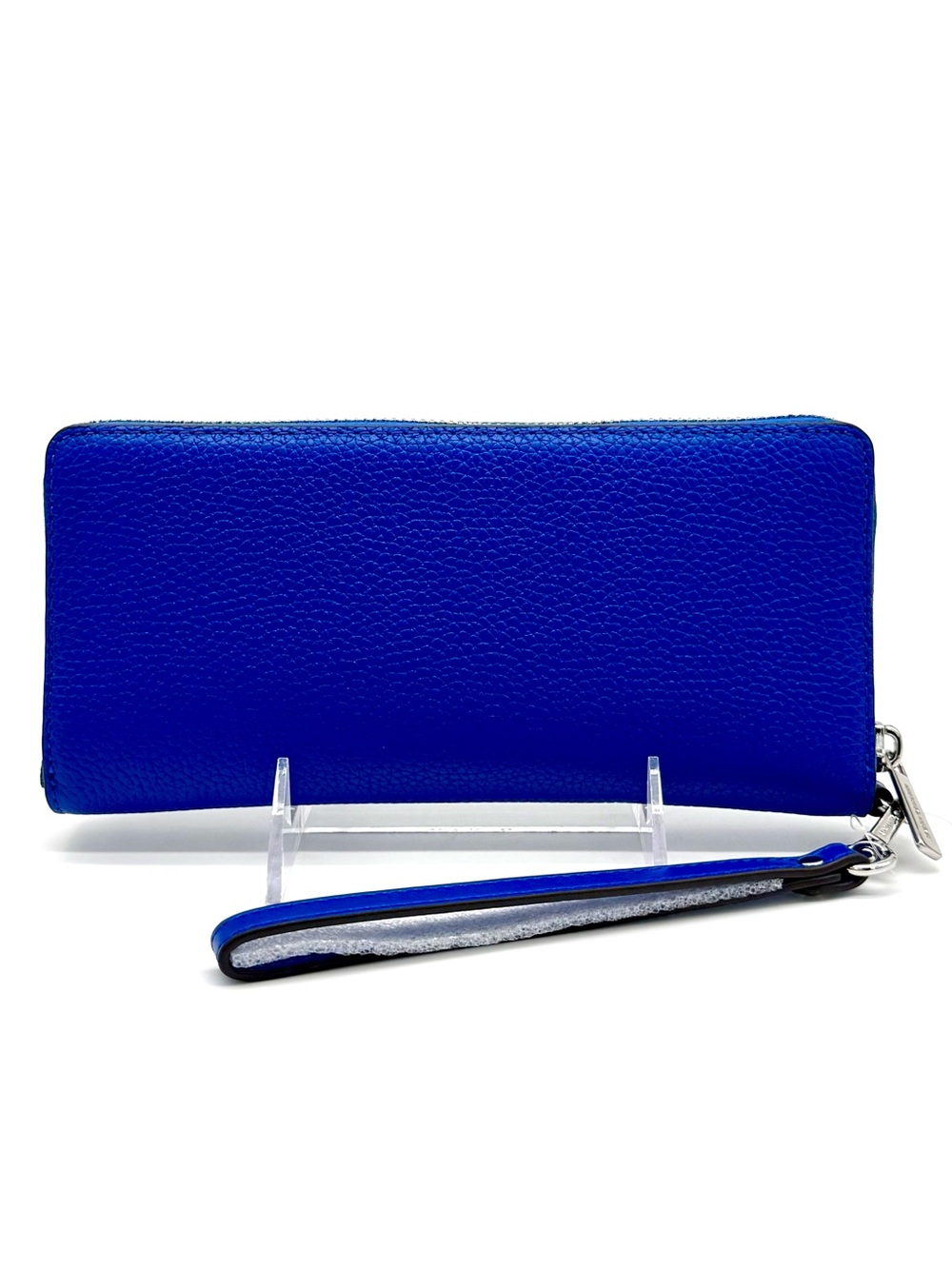 Michael Kors Jet Set Travel Large Leather Continental Wallet Galaxy Blue - Picture 5 of 8